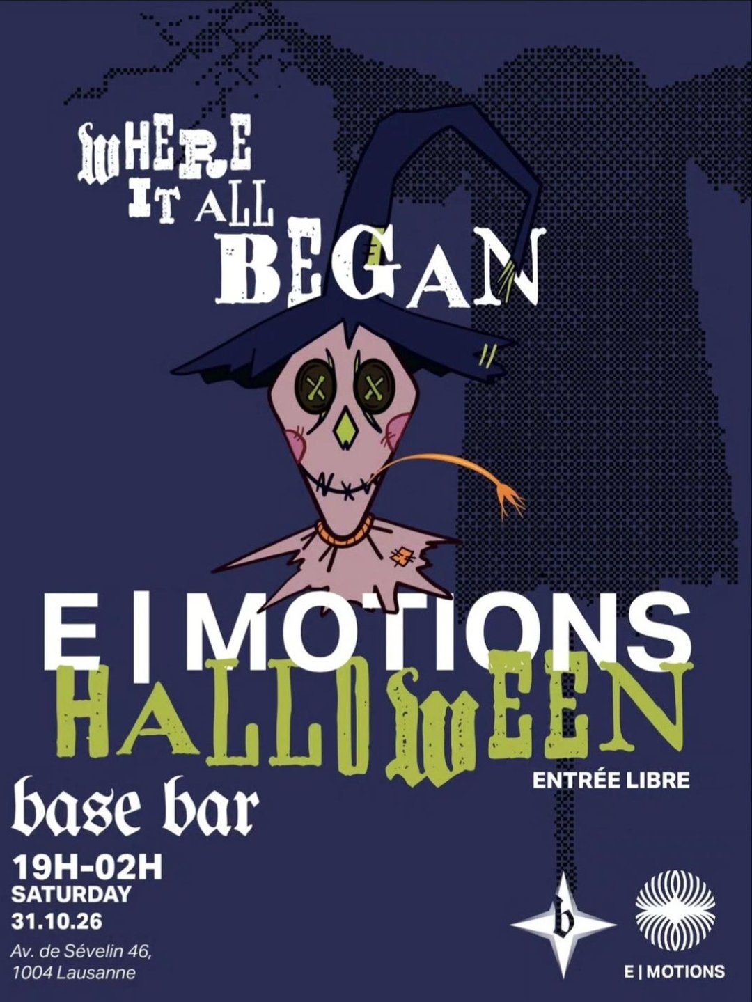 Poster: Where it all began - E I Motions Halloween
