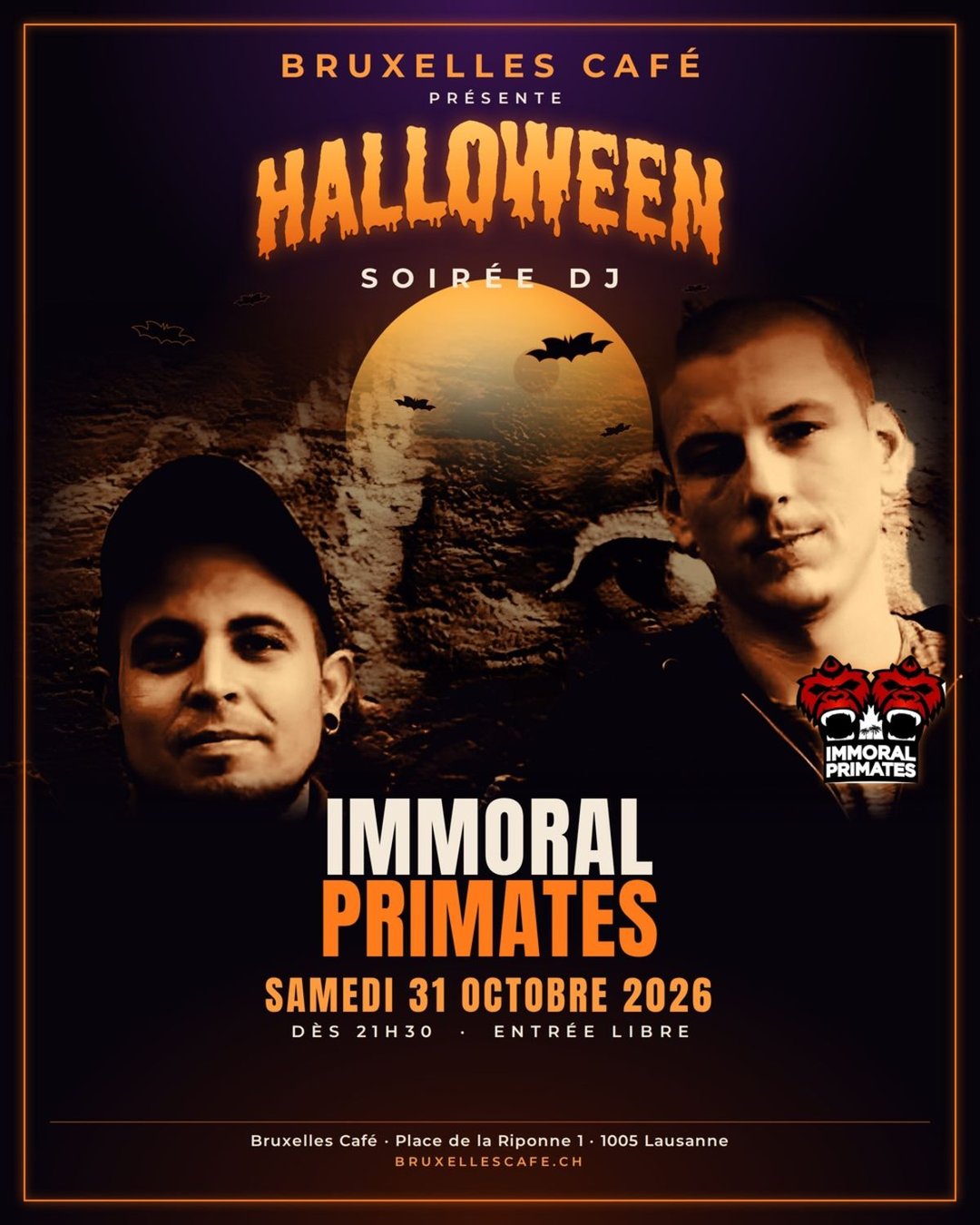 Poster: DJ Immoral Primates